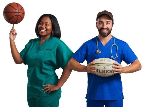 Two college athletes who chose nursing as a profession