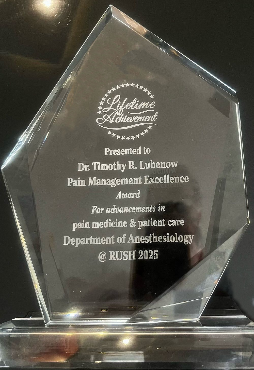 Lubenow 2024 Pain Management award