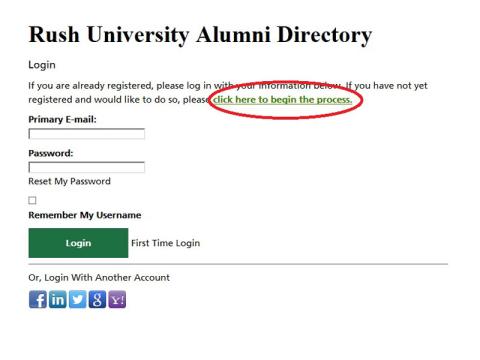 alumni directory first time